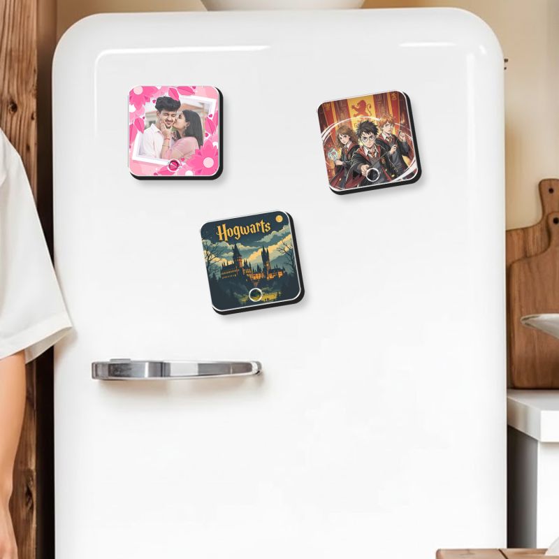 Personalized Musical Fridge Magnet Customizable Photo Frame with Music Speaker & Rechargeable Battery Unique Gift for Anniversary, Birthday & Couples Play Your Favorite Song
